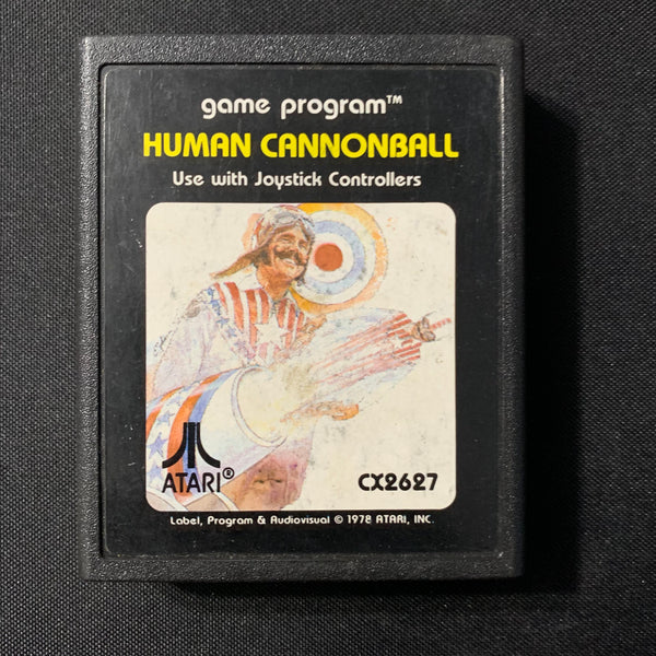 ATARI 2600 Human Cannonball tested video game cartridge pic label 1978 CX2627