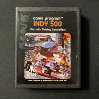 ATARI 2600 Indy 500 tested video game cartridge requires driving controllers