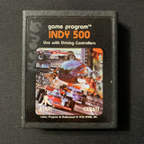 ATARI 2600 Indy 500 tested video game cartridge requires driving controllers