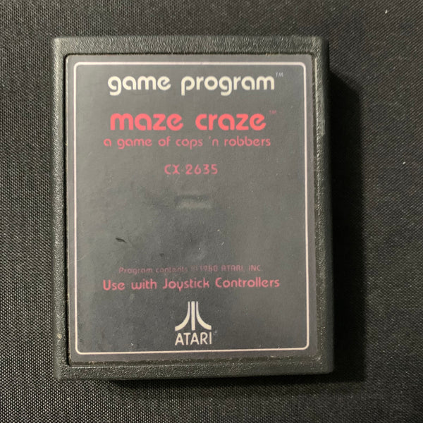 ATARI 2600 Maze Craze tested video game cartridge text label CX-2635 retro fun