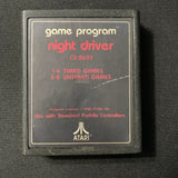 ATARI 2600 Night Driver classic tested video game cartridge text label CX-2633