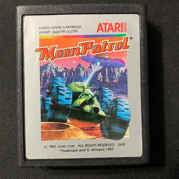 ATARI 2600 Moon Patrol tested video game cartridge nice label 1987 arcade fun