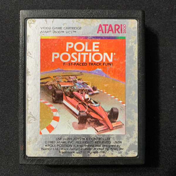 ATARI 2600 Pole Position tested video game cartridge 1983 arcade favorite racing