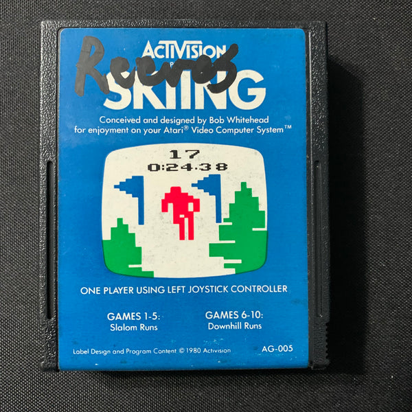 ATARI 2600 Skiing tested Activision video game cartridge AG-005 slalom downhill