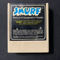 ATARI 2600 Smurf: Rescue In Gargamel's Castle tested video game cartridge