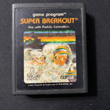 ATARI 2600 Super Breakout tested video game cartridge paddles required