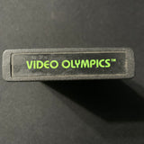 ATARI 2600 Video Olympics 21 text label tested video game cartridge Pong paddles