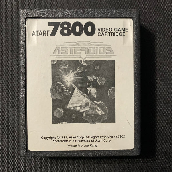 ATARI 7800 Asteroids tested video game cartridge arcade classic retro fun