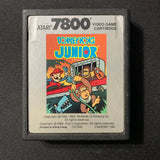 ATARI 7800 Donkey Kong Junior tested video game cartridge color label