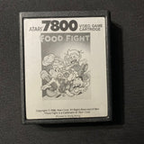 ATARI 7800 Food Fight tested video game cartridge 1988 b/w label