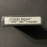 ATARI 7800 Food Fight tested video game cartridge 1988 b/w label