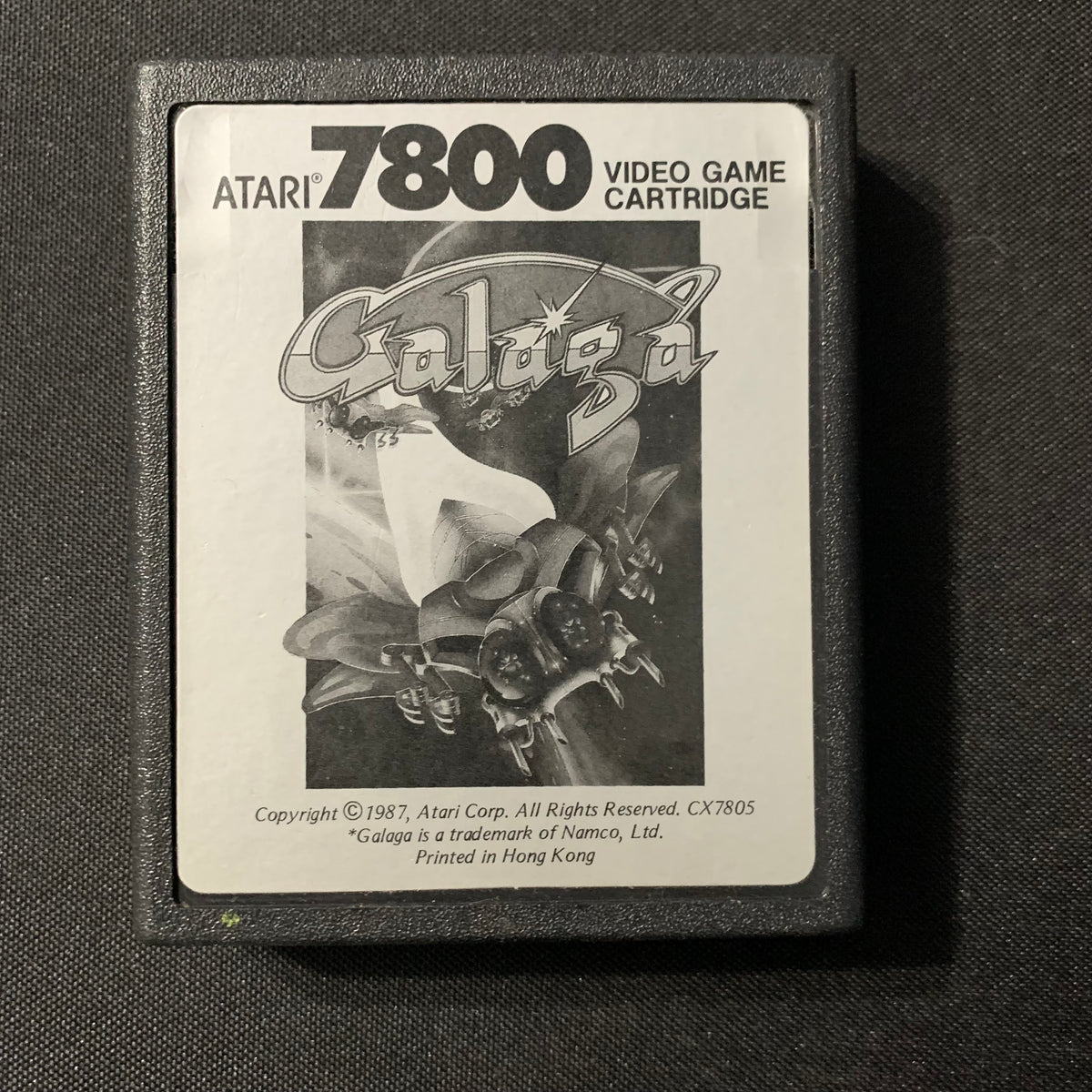 ATARI 7800 Galaga tested video game cartridge arcade space action fun ...