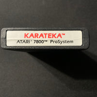 Atari 7800 Karateka tested video game cartridge 1988 Broderbund karate quest