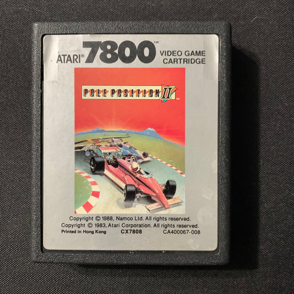 ATARI 7800 Pole Position II pic label tested video game cartridge 1988 racing