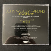 CD John Wesley Harding 'Negative Love' (2002) radio DJ promo w/callout hook single