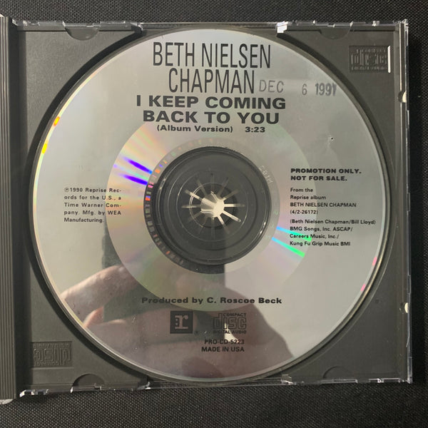 CD Beth Nielsen Chapman 'I Keep Coming Back To You' (1990) 1-track DJ promo single radio