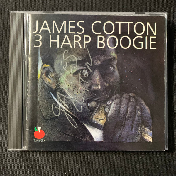CD James Cotton '3 Harp Boogie' (1993) southern blues harmonica Tomato autographed