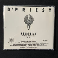 CD D'Priest 'Heartbeat' (1990) US radio promo DJ single London LA glam hard rock