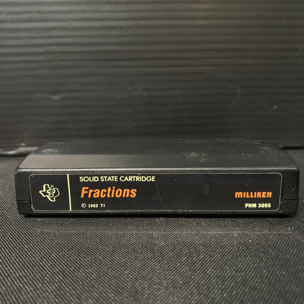 TEXAS INSTRUMENTS TI 99/4A Fractions (1982) Milliken educational cartridge software