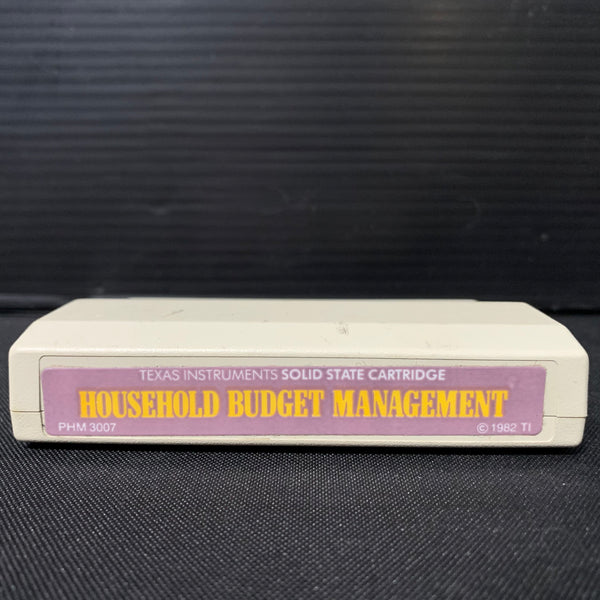 TEXAS INSTRUMENTS TI 99/4A Household Budget Management (1982) mauve label cartridge