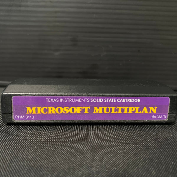 TEXAS INSTRUMENTS TI 99/4A Microsoft Multiplan (1982) cartridge only black spreadsheet