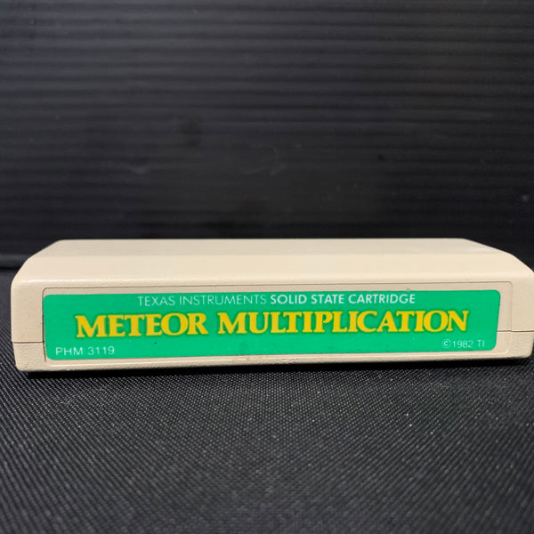 TEXAS INSTRUMENTS TI 99/4A Meteor Multiplication (1982) math game cartridge