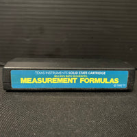 TEXAS INSTRUMENTS TI 99/4A Measurement Formulas (1982) educational cartridge