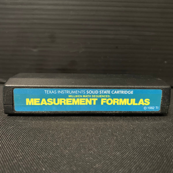 TEXAS INSTRUMENTS TI 99/4A Measurement Formulas (1982) educational cartridge