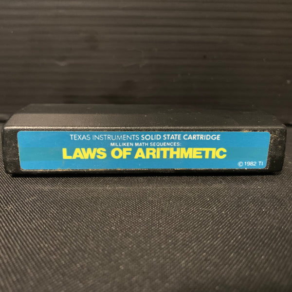 TEXAS INSTRUMENTS TI 99/4A Laws of Arithmetic (1982) cartridge math Milliken