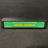 TEXAS INSTRUMENTS TI 99/4A Minus Mission (1982) tested math game cartridge green label