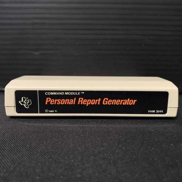 TEXAS INSTRUMENTS TI 99/4A Personal Report Generator (1980) cartridge white