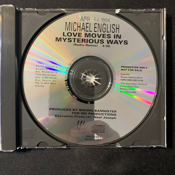 CD Michael English 'Love Moves In Mysterious Ways' (1993) radio remix DJ promo single