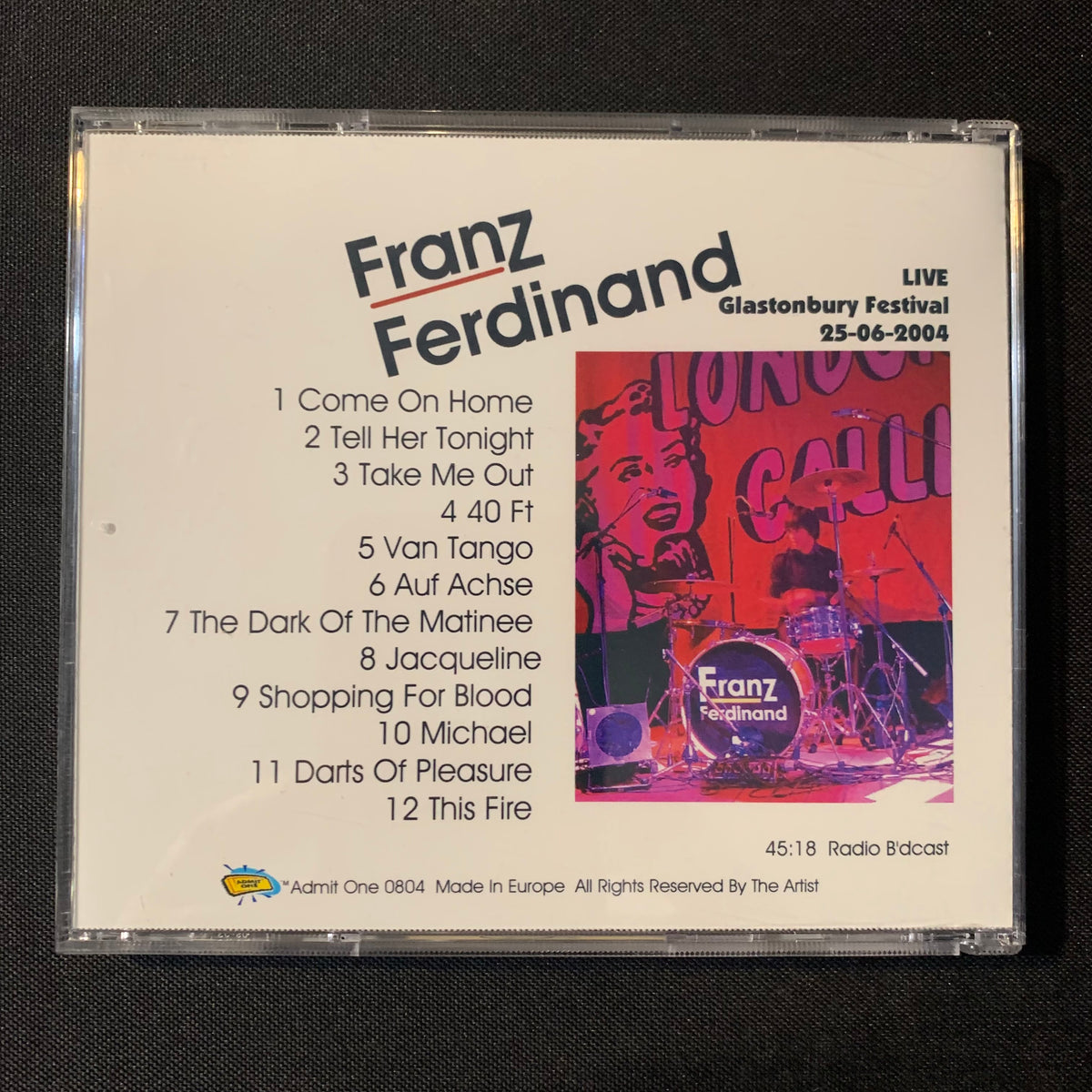 CD Franz Ferdinand 'Live Glastonbury Festival 2004' import radio