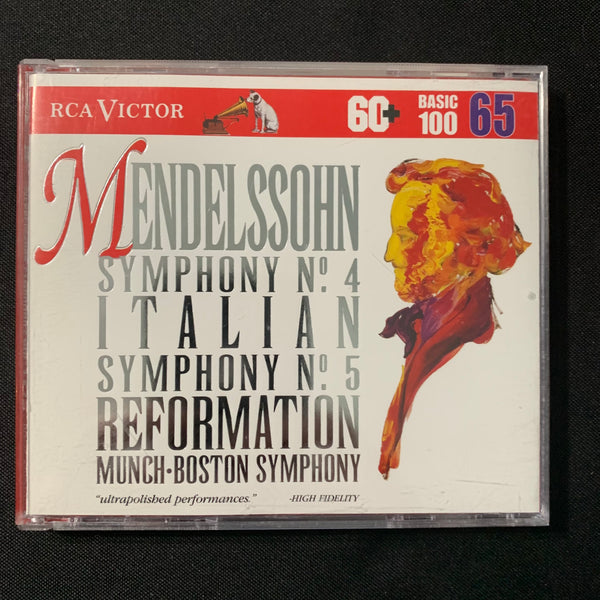 CD Mendelssohn 'Symphony No. 4 Italian' Charles Munch Boston Symphony (1995)