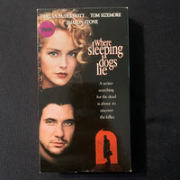 VHS Where Sleeping Dogs Lie (1992) Dylan McDermott, Sharon Stone, Tom Sizemore