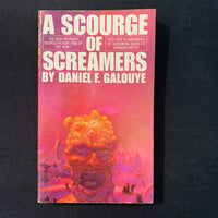 BOOK Daniel F. Galouye 'A Scourge of Screamers' (1968) PB Bantam science fiction