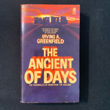 BOOK Irving A. Greenfield 'Ancient of Days' (1973) PB Avon fantasy