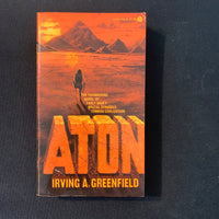 BOOK Irving A. Greenfield 'Aton' (1975) Avon PB fantasy