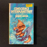 BOOK Joseph Green 'Conscience Interplanetary' (1974) PB DAW science fiction