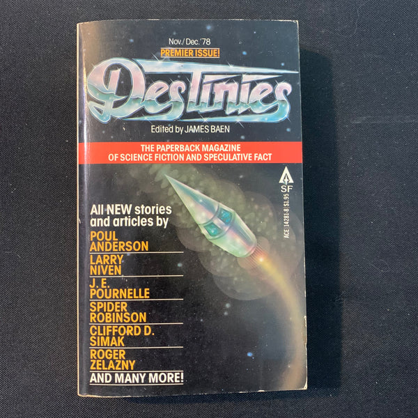 BOOK James Baen (ed) 'Destinies' (1978) PB science fiction paperback magazine