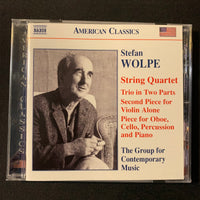 CD Stefan Wolpe 'Chamber Music' (2006) String Quartet, Second Piece For Violin Alone, Group For Contemporary Music