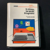 TEXAS INSTRUMENTS TI 99/4A 24 BASIC Programs book/tape combo pack (1983)
