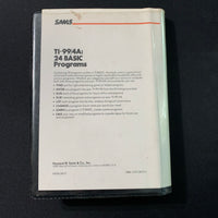 TEXAS INSTRUMENTS TI 99/4A 24 BASIC Programs book/tape combo pack (1983)