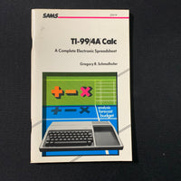 TEXAS INSTRUMENTS TI 99/4A Calc (1984) book electronic spreadsheet