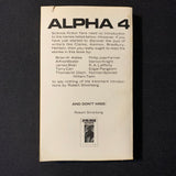 BOOK Robert Silverberg (ed) 'Alpha 4' (1973) PB science fiction anthology