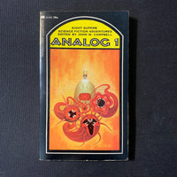 BOOK John W. Campbell 'Analog 1' (1971) PB Popular Library science fiction anthology