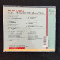 CD Maria Callas 'Paris 1963 and the Rarest Material' import opera Verdi, Rossini, Puccini