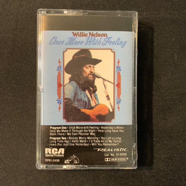 CASSETTE Willie Nelson 'Once More With Feeling' (1981) country classic Hello Walls